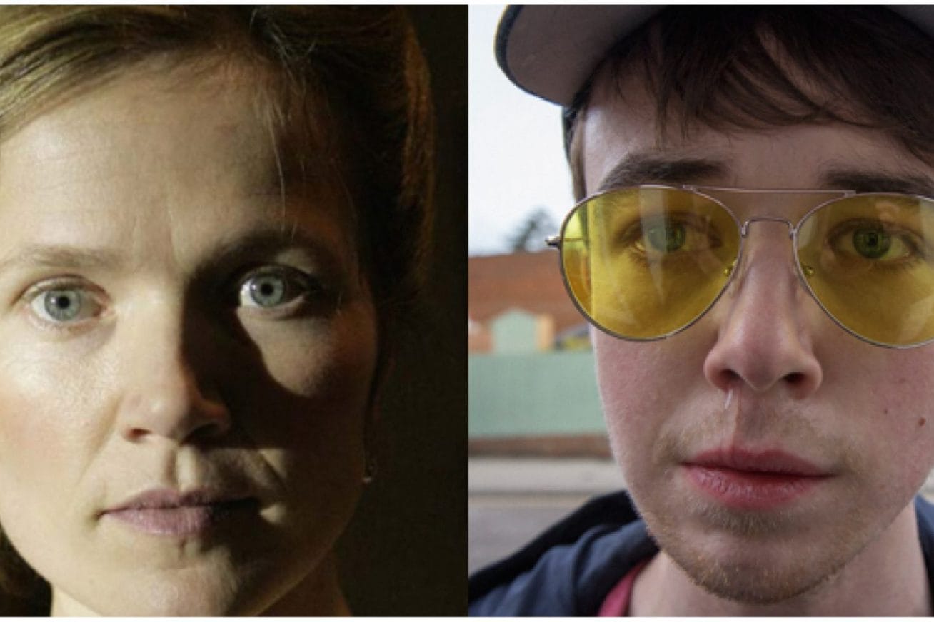 Jessica Hynes and Alex Lawther